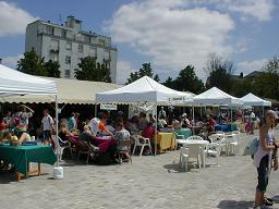 La place principale de Parthenay lors du FLIP.